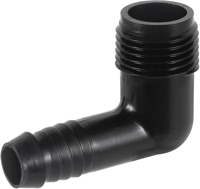10pc Drip Irrigation Adapter 1/2"X1/2" 90-Degree Elbow NPT Male Pipe Fitting (1/2 male to 1/2 tubing)