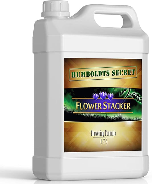 Humboldts Secret Flower Stacker – Best Flowering Formula for Bigger Harvests - Flowering Plant Food – Nutrient System for Potting Soil for Indoor & Outdoor Plants – 1 Gallon