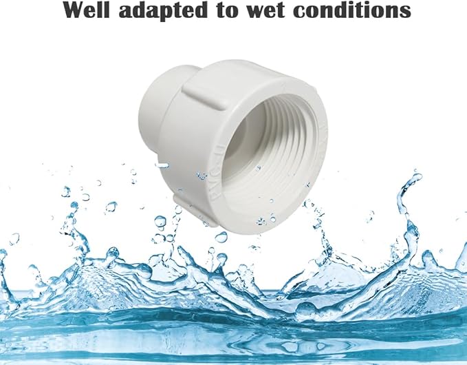 10PCS 1/2 to 3/4 Inch Female to Female Threaded PVC Reducing Pipe Fittings 1/2" to 3/4" Double Female Thread Coupling Pipe Adapter Connectors for Pipe Connecting HE046-1/2x3/4