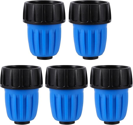 5 Pcs Drip Irrigation 3/4 To 1/2 Inch Adapter, For 1/2 inch (16MM) Irrigation Tubing (OD 0.620 in.ID is 0.520. in),Blue US Garden Water Hose GHT 3/4 Thread Adapter(5 Pcs Blue)