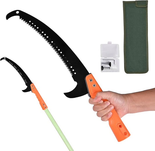 Scalebeard Hand Pole Saws for Tree Trimming,Manual Tree Trimmer,Handheld use or with Extended Manual Pruning Saw for precision tree limb cutting-Pole Saw Attachment(Pole not included)