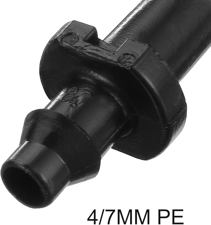 uxcell Single Barb Drip Pipe Connector 4/7mm Hose Fitting for Garden Agricultural Irrigation System, Plastic 40pcs