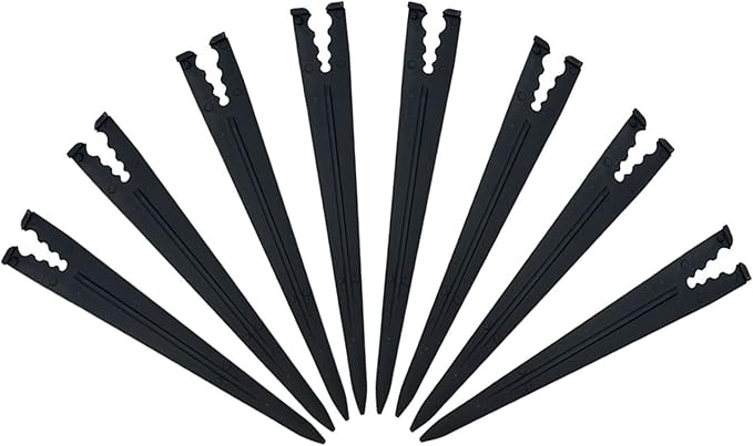 60 Pcs Drip Irrigation Stakes for 1/8" 1/4" Drip Tubing Hold Stakes for Garden Hydroponics Growing