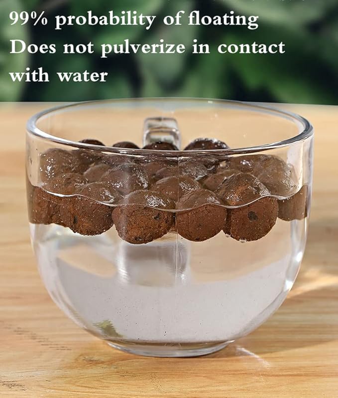 Voulosimi Clay Pebbles Hydroponic Rocks Organic Ceramsite Grow Media for Horticultural,Orchids,Drainage (12LB)