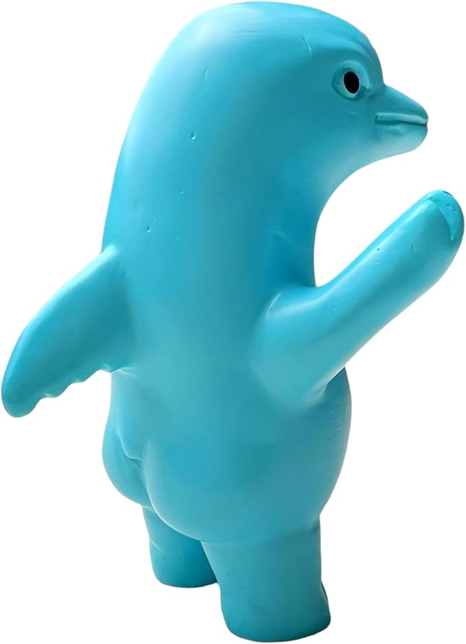 Jxueych Rebellious Dolphin Figurine, Standing 3.5 Inch Resin Garden Statue – The Cutest Blend of Cuteness and Rebellion!