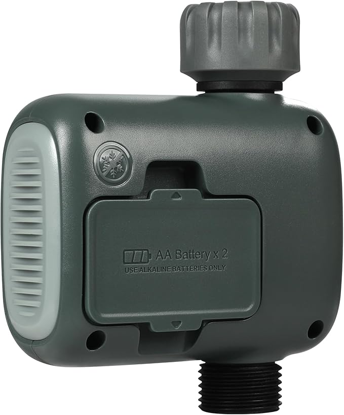 VEVOR WiFi Sprinkler Timer, Single Outlet, Smart Hose Faucet Water Timer with Brass Inlet, APP Control via 2.4Ghz WiFi or Bluetooth, Voice Control with Alexa Google Assistant, IPX6 for Yard Watering