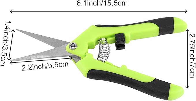 HAKZEON 10 Pack 6.5 Inch Professional Bud Trimming Scissors,Stainless Steel Micro-Tip Gardening Hand Pruners with Straight Blades, for Easy Pruning Garden Tree Pot Plant Flowers