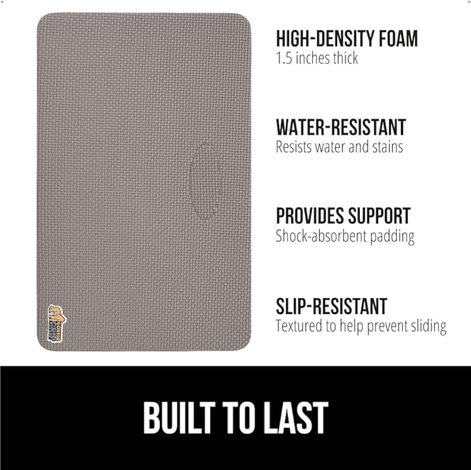 Gorilla Grip Extra Thick Kneeling Pad, Supportive Soft Foam Cushioning for Knee, Water Resistant Construction for Gardening, Bathing Baby, Workout Supplies, Lightweight, Garden Work Gifts