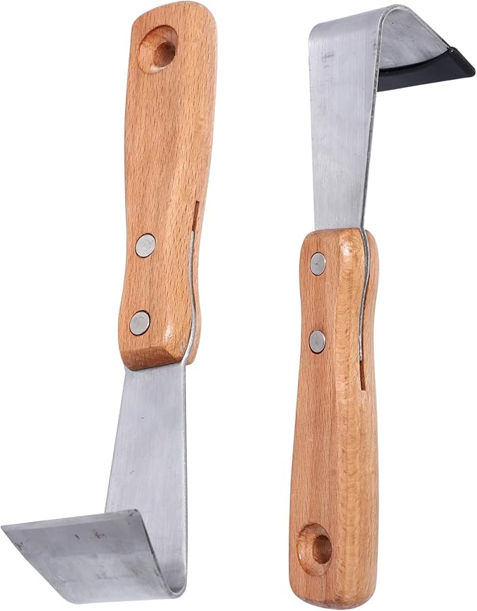 Happyyami 2pcs Bark Spud Debarking Tool Log Peeler Bark Removal Tool Crack Weeder for Patio Lawn Yard Woodworking Hand Tool