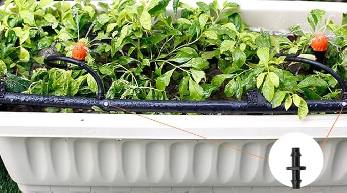 1/4 Inch Drip Irrigation Tubing: 50ft Blank Distribution Tubing Kit With 1/4" Fittings - Drip Hose for Drip System Users