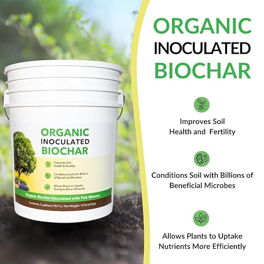 FOOP Organic Inoculated Biochar: Helps Plants and Trees Get The Most Out of Soil | Allows Plants to Uptake Nutrients More Efficiently | Contains Millions of Soil-Enriching Micro-Organisms | 5G Pail