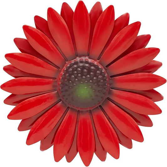 EASICUTI Red Sunflower Metal Flowers Wall Decor Metal Wall Art Decorations Hanging for Indoor Outdoor Home Bathroom Kitchen Room Bedroom Living Room Garden Patio Porch 6 Inch