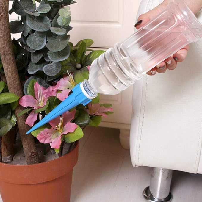 Operitacx 16pcs Plant Watering Spikes, Plastic Plant Self Watering Devices, Flower Pot Irrigation Drippers for Outdoor Indoor Garden Flower Vegetables Random Color