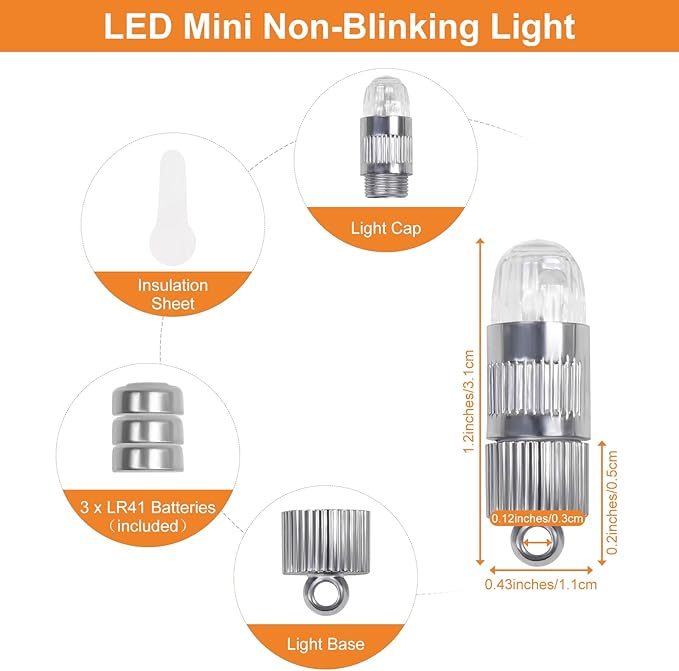 SumDirect Pack of 12/30/50/100 Colorful LED Mini Non-Blinking Lights for Paper Lanterns Balloons Floral Wedding Halloween Christmas Party Decoration Centerpieces (30, Blue)