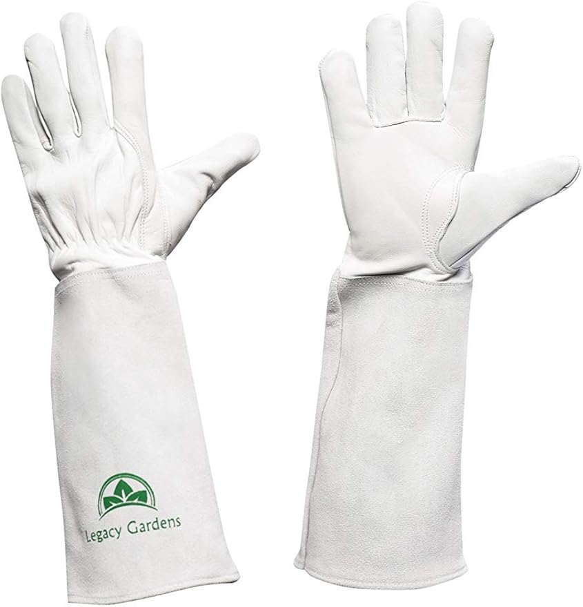 X-Large Thornproof Garden Gloves for Women and Men - Protective, Durable, and Breathable Goat Leather Gloves for Pruning, Gardening, and Outdoor Work