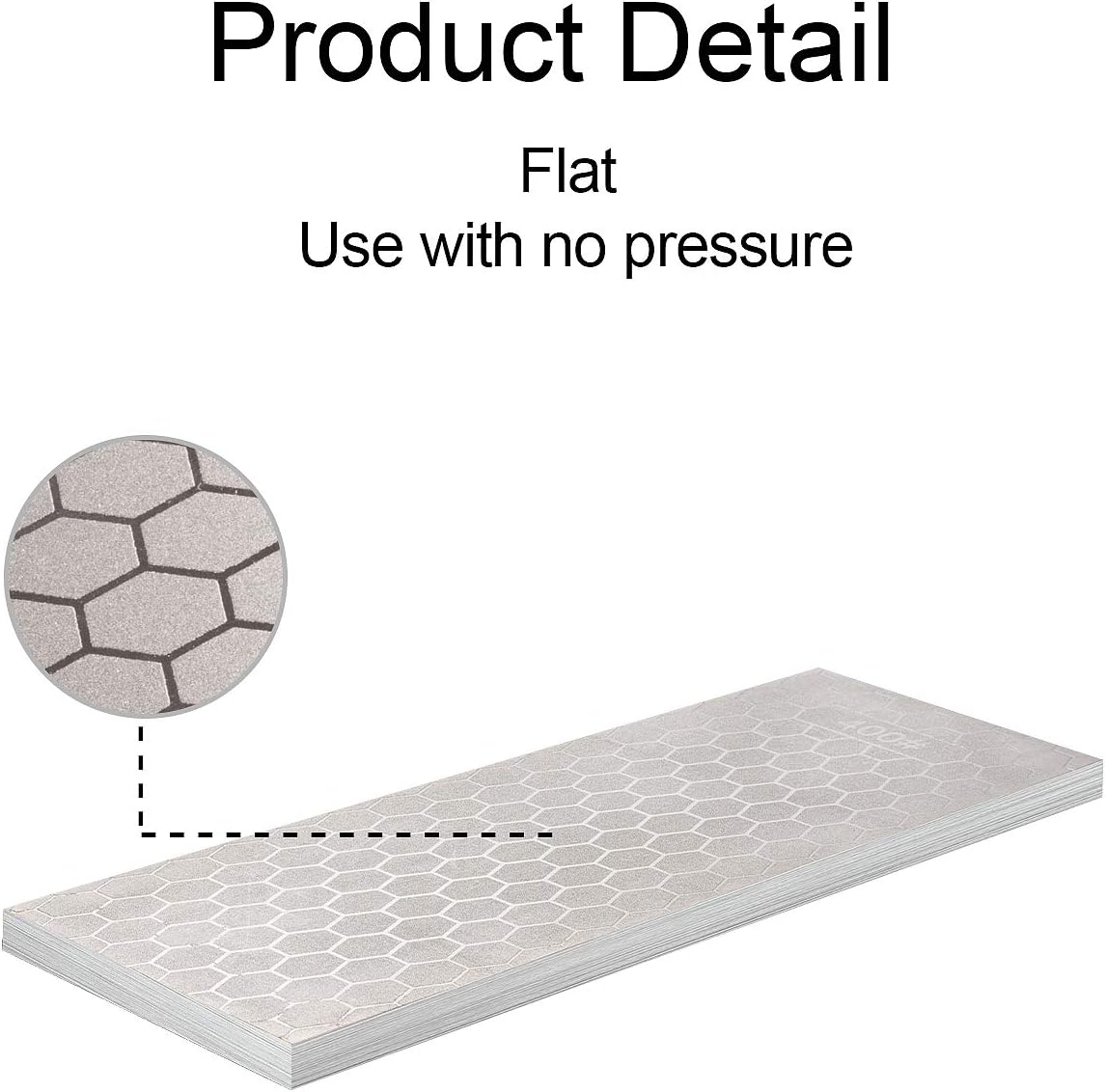 S SATC Diamond Sharpening Stone 2 Side Grit 400/1000 Diamond Plate Honing Stone 8-inch Hone Sharpener White