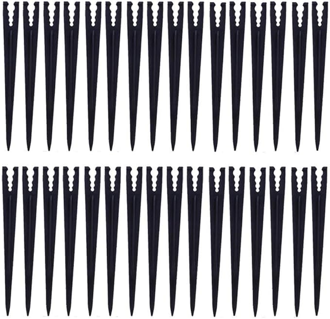 200 Pcs Plastic Irrigation Drip Support Stakes for 1/4-Inch Tubing Hose 4/7 or 3/5 Irrigation Hose Holder&Emitters/Drip Irrigation Kits/Garden Tools for Vegetable Gardens Flower Beds Herbs Garden