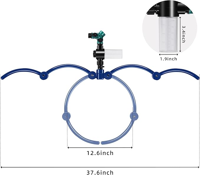 360° Tree Water Sprinkler,Tree Root Watering Tool,Water Ring Sprinkler Irrigation System for Outdoor Plants Raised (Blue)
