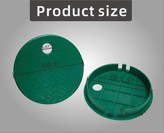Mariyandh 2 Pack Valve Box Cover Lid for Sprinkler Irrigation System, ID 5.5" OD 6" Sprinkler System Covers Outdoors