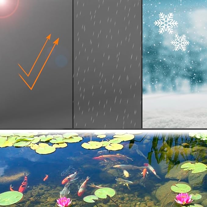 Pond Liners 20 x 20 Feet, Easy Cutting LDPE Pond Liner 20 Mil, High Preformed Koi Pond Liner for Ponds, Streams, Fountains and Garden Waterfall