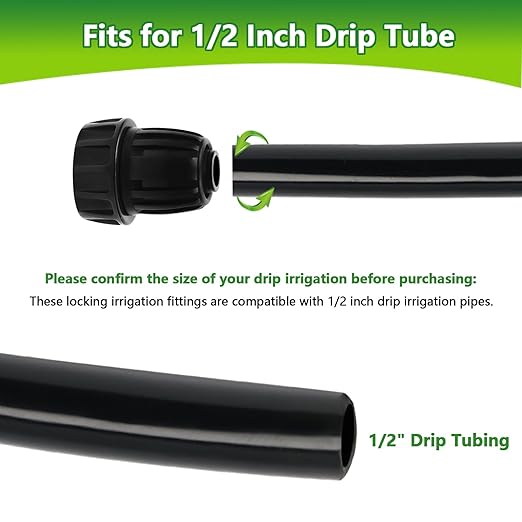 8 Pcs 3/4 in. Female Pipe Thread to 1/2 in. Drip Tubing Adapter, 3/4 Inch Faucet PVC Adapter Connect 3/4" FHT Faucet for 1/2" Drip Line, 3/4" to 1/2" Drip Irrigation Faucet Hose Adapter