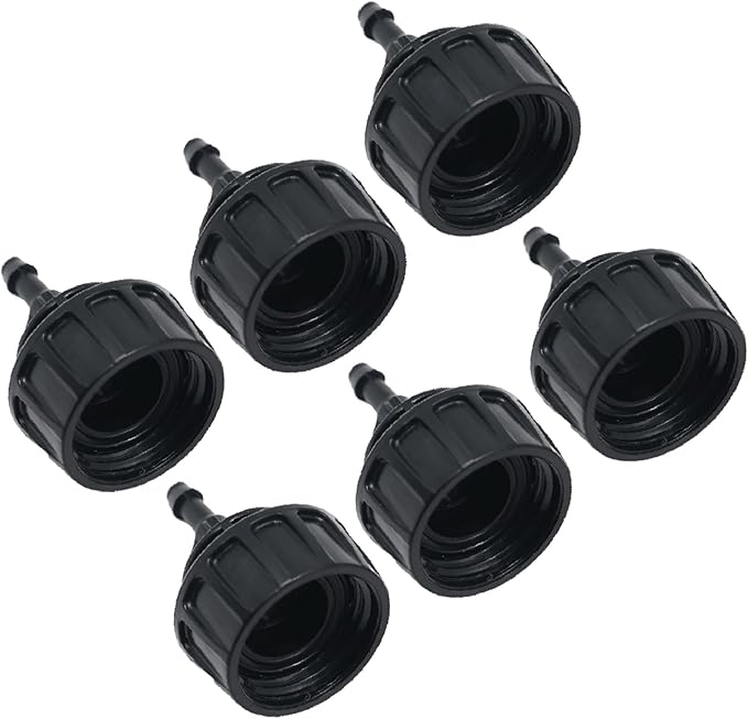 6 Pcs 1/4" Drip Irrigation Tubing Faucet Adapter 3/4" to 1/4" Drip Irrigation Tubing Garden Hose Adapter Irrigation Hose Connection
