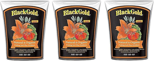 Sun Gro SUGRBG2 13020402 Black Gold Natural and Organic Soil, 2 Cubic Feet (Тhrее Pаck)