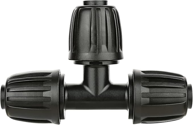 Drip Irrigation Parts for 1/2" Tubing: Drip Hose Connectors for Garden Irrigation System - Splitters for Irrigation Fitting Barbed Tee (10pcs)