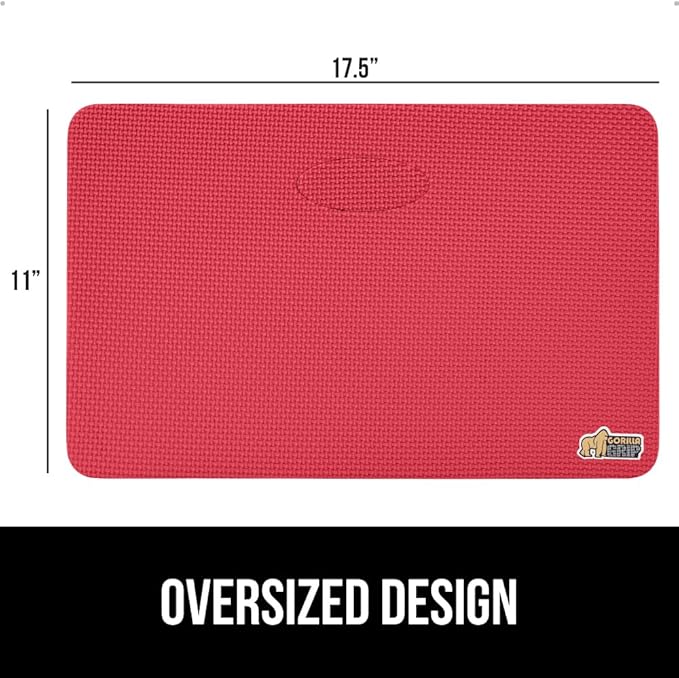 Gorilla Grip Extra Thick Kneeling Pad, Supportive Soft Foam Cushioning for Knee, Water Resistant Construction for Gardening, Bathing Baby, Workout Supplies, Lightweight, Garden Work Gifts