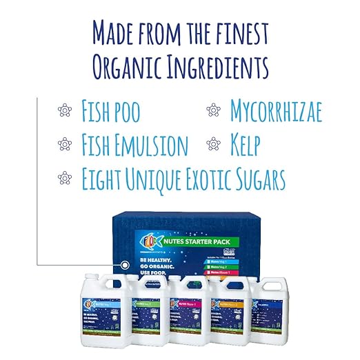 FOOP Nutes Veg & Bloom Starter Pack: Get Fat Roots, Thick Stalks, Tight Buds, Awesome Terpenes, and an Explosion of Trichomes | Certified Organic | Five 32oz Bottles