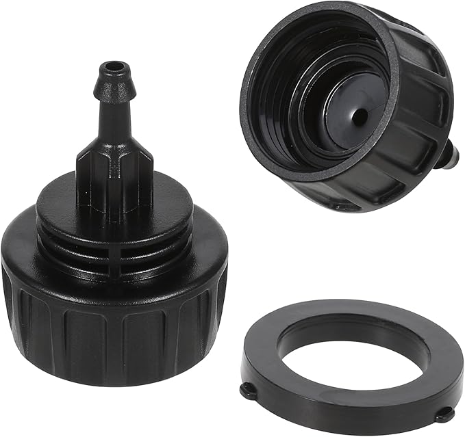 Female to Female Hose Adapter, 4PCS 1/4 Drip Irrigation Fittings Connectors Barbed Drip Line Connectors Tubing Adapters with Fht Swivel, Converts 3/4" Garden Hose Quick to Drip, With 4 Washers