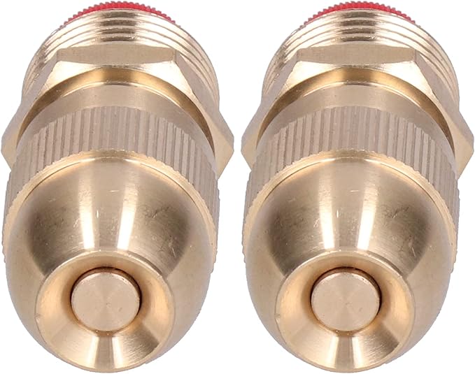 Sprinkler Nozzle, Garden Irrigation Water Spray Head, 2Pcs 1/2 Male Thread Adjustable Watering Sprinkler Garden Lawn Brass Sprayer Nozzle
