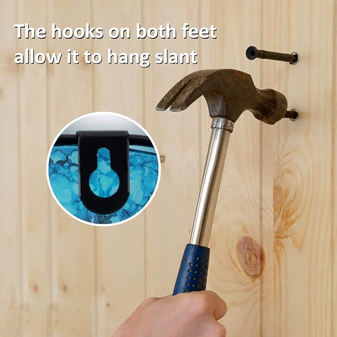 John's Studio Crab Wall Decor Outdoor Metal Bathroom Hanging Art Glass Blue Ocean Theme Decorations for Home, Pool and Patio