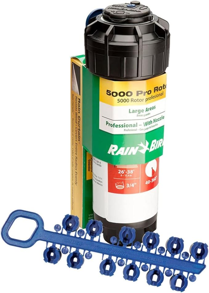 Rain Bird CP5004PC Pro Rotor with Pro Nozzle Set, 40° - 360° Pattern, 26' - 38' Spray Distance, Black