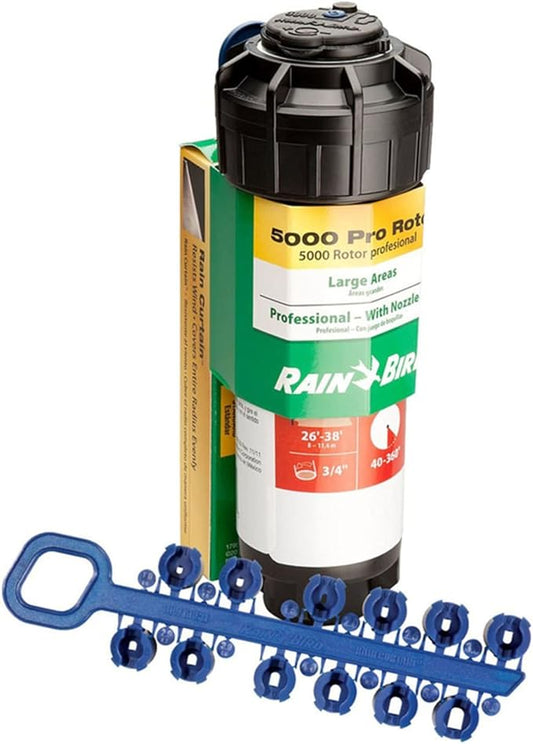 Rain Bird CP5004PC Pro Rotor with Pro Nozzle Set, 40° - 360° Pattern, 26' - 38' Spray Distance, Black