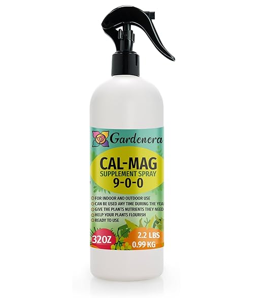 Professional Grade Organic 𝐂𝐚𝐥-𝐌𝐚𝐠 Growing Fertilizer Spray: High-Grade Calcium, Magnesium & Iron Plant Supplement - Corrects Plant Deficiencies with Essent (9-0-0 NPK) - 32oz Bottle (Quart)