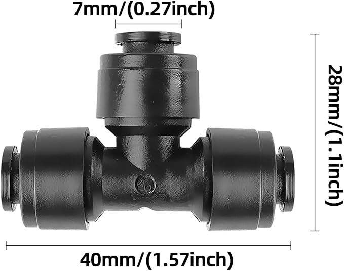 30 Pack Quick Connect 1/4" Drip Irrigation Tee Connectors, Universal Tee Fitting for 1/4 Inch Irrigation Tubing, Leak Free Fittings for Sprinkler or Drip Irrigation System