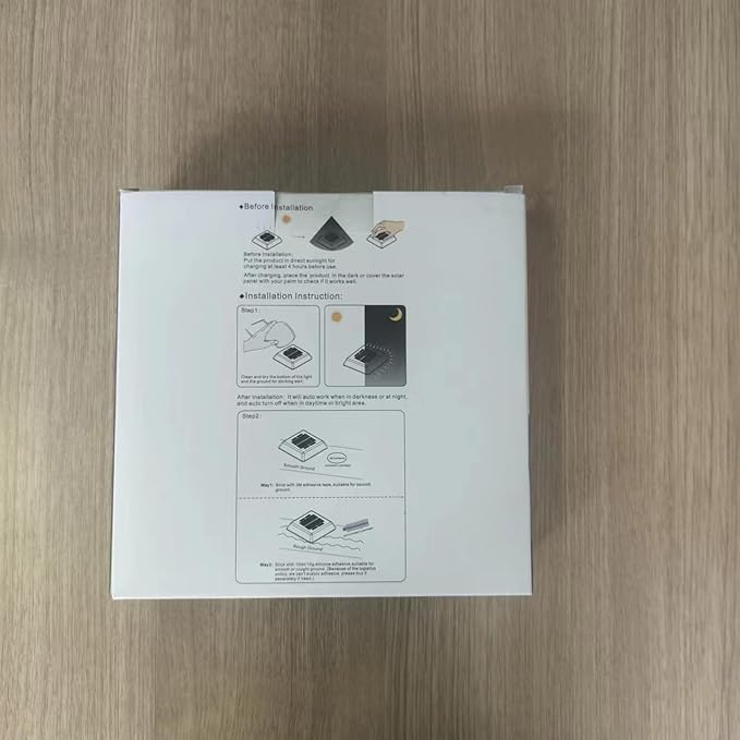 Lacasa Solar Deck Lights, 8 Pack 30LM LED Dock Lights Warm White 2700K, Outdoor Solar Powered Step Lights Light up All Night IP68 Waterproof Auto ON/Off for Garden Stairs Driveway Pathway Lighting