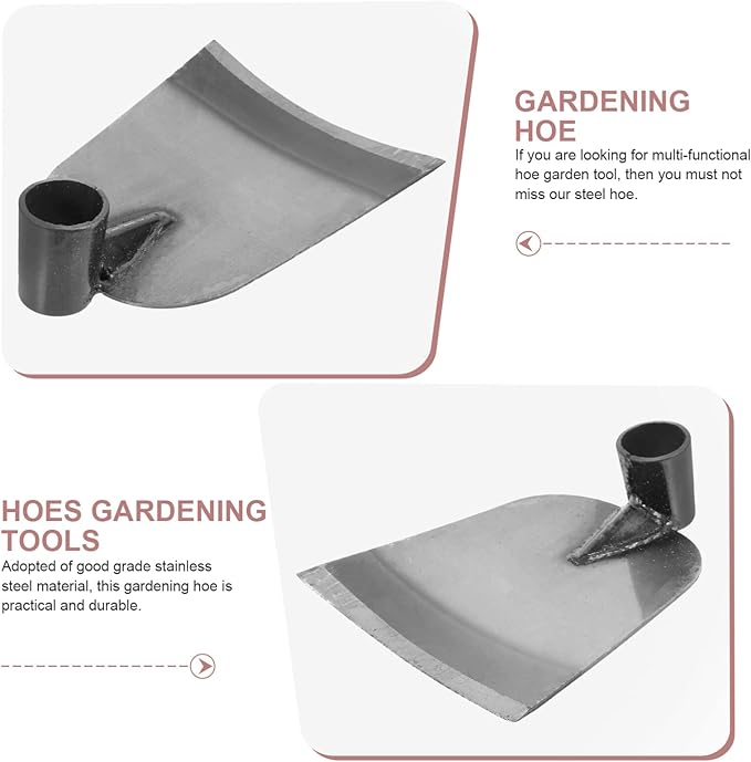 Garden Hoe Weeding Garden Hoe Replacement Head Garden Digging Hoe Head Agricultural Tool for Garden Lawn Yard Loosen Land Weeding Round Eye Hoe Replacement Cultivator Hoe