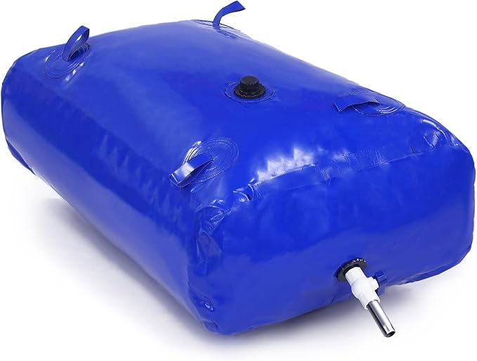 Kingdder Large Capacity Water Storage Bladder Emergency Water Bladder Tanks Foldable Storage Tank Portable Rainwater Bag for Drought Resistance Fire Protection Agricultural Irrigation(540L)