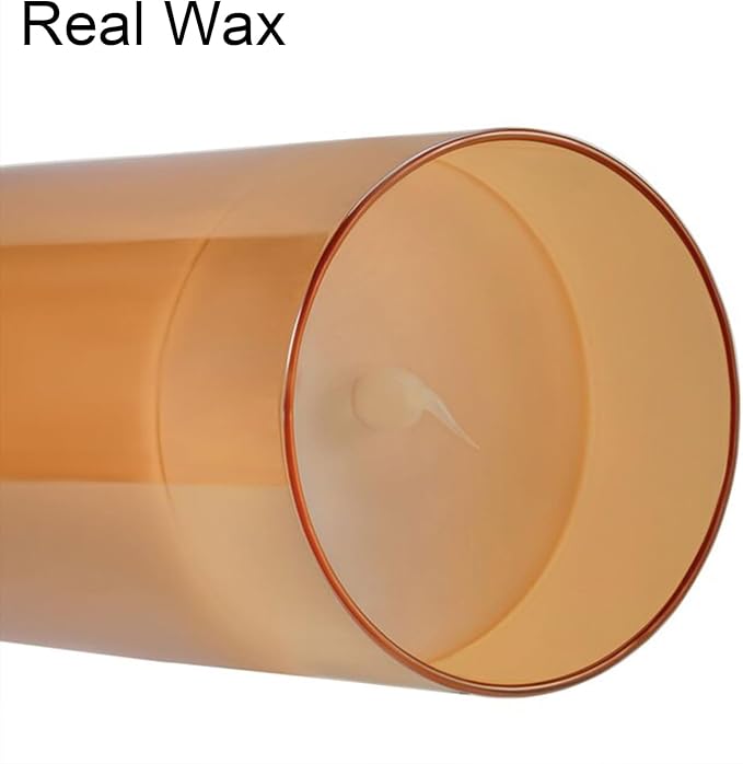 Glass LED Flickering Candles with Remote Timer, Flamless Pillar Candles Real Wax with 3D Wick Realistic, Home Decoration for Wedding Home Festival