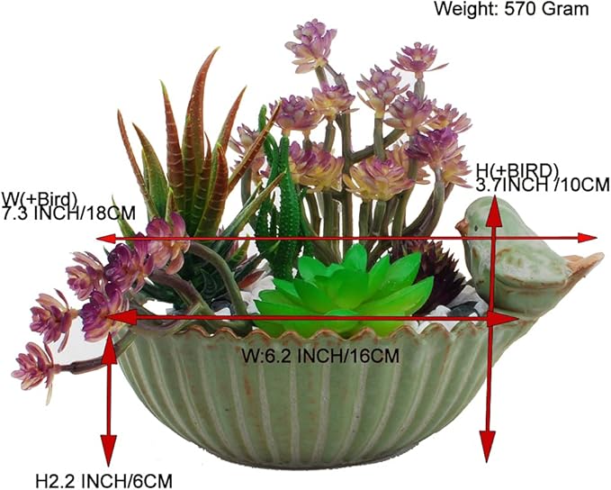 NWFashion Special Design Fun Garden 6INCH Flower Planter Succulent Pot Indoor OutdoorPlanter (Bird)