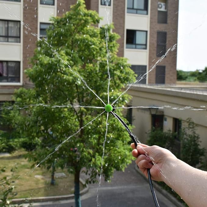 Kalolary 200Pcs Green 1/4Inch Adjustable Micro Drip Irrigation System Watering Sprinklers Anti-Clogging Emitter Dripper Green Garden Supplies