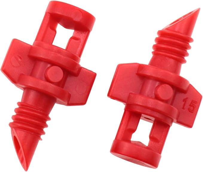 360-Degree Micro Sprayer Garden Lawn Irrigation Spray Head for Plant Irrigation Systems (360° Red) 100PCS