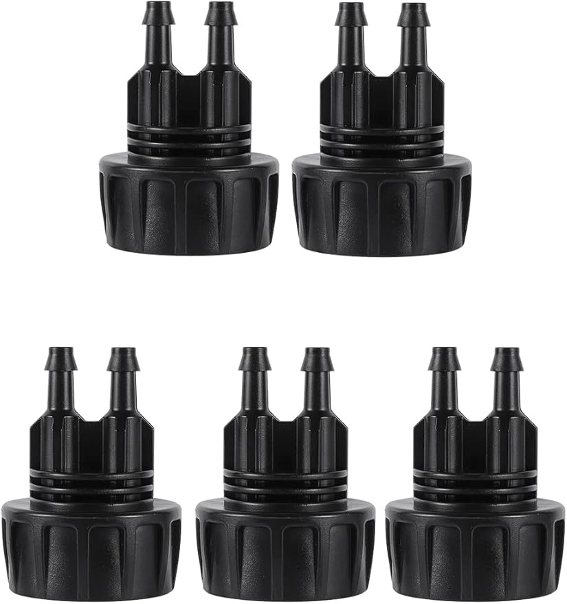 US Standard Faucet Adapter， 3/4'' to 1/4'' Hose Adapter Convert 3/4" Female GHT to 1/4" Irrigation Tubing,for Irrigation Fittings Misting Cooling Systems (2 -Way to 1/4" Pipe Connector)