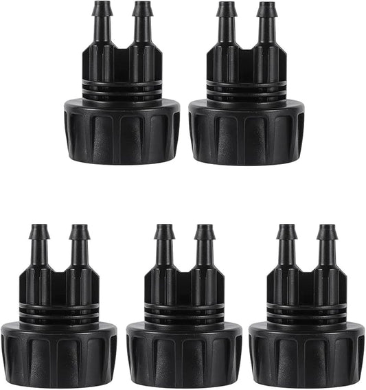 US Standard Faucet Adapter， 3/4'' to 1/4'' Hose Adapter Convert 3/4" Female GHT to 1/4" Irrigation Tubing,for Irrigation Fittings Misting Cooling Systems (2 -Way to 1/4" Pipe Connector)