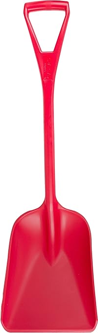 SPARTA 41077EC05 Plastic Sanitary Shovel, Food Safe Plastic Shovel For Commerical Kitchens, 14 Inches, Red