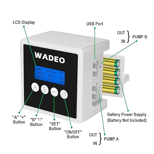 WADEO Automatic Watering System for Potted Plants, Dual Pump Plant Watering System, 15 Potted Automatic Plant Waterer for Indoor, Automatic Drip Irrigation Kit with Digital Programmable Water Timer