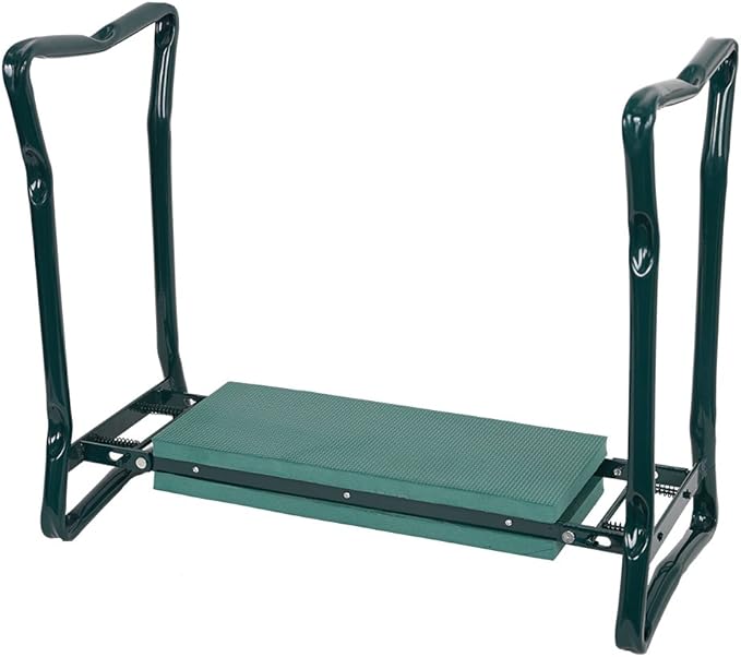 Garden Kneeler and Seat Heavy Duty Gardening Bench Stool with Tool Pouch, Eva Soft Foam Pad for Kneeling and Seating, Lightweight Frame