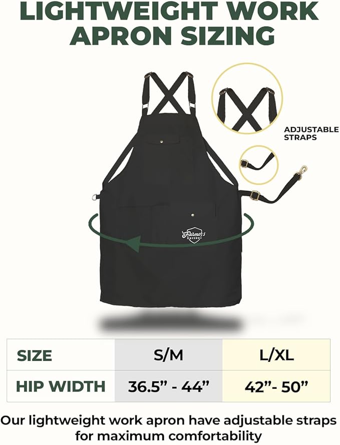 FARMER'S DEFENSE Lightweight Garden Apron with Pockets